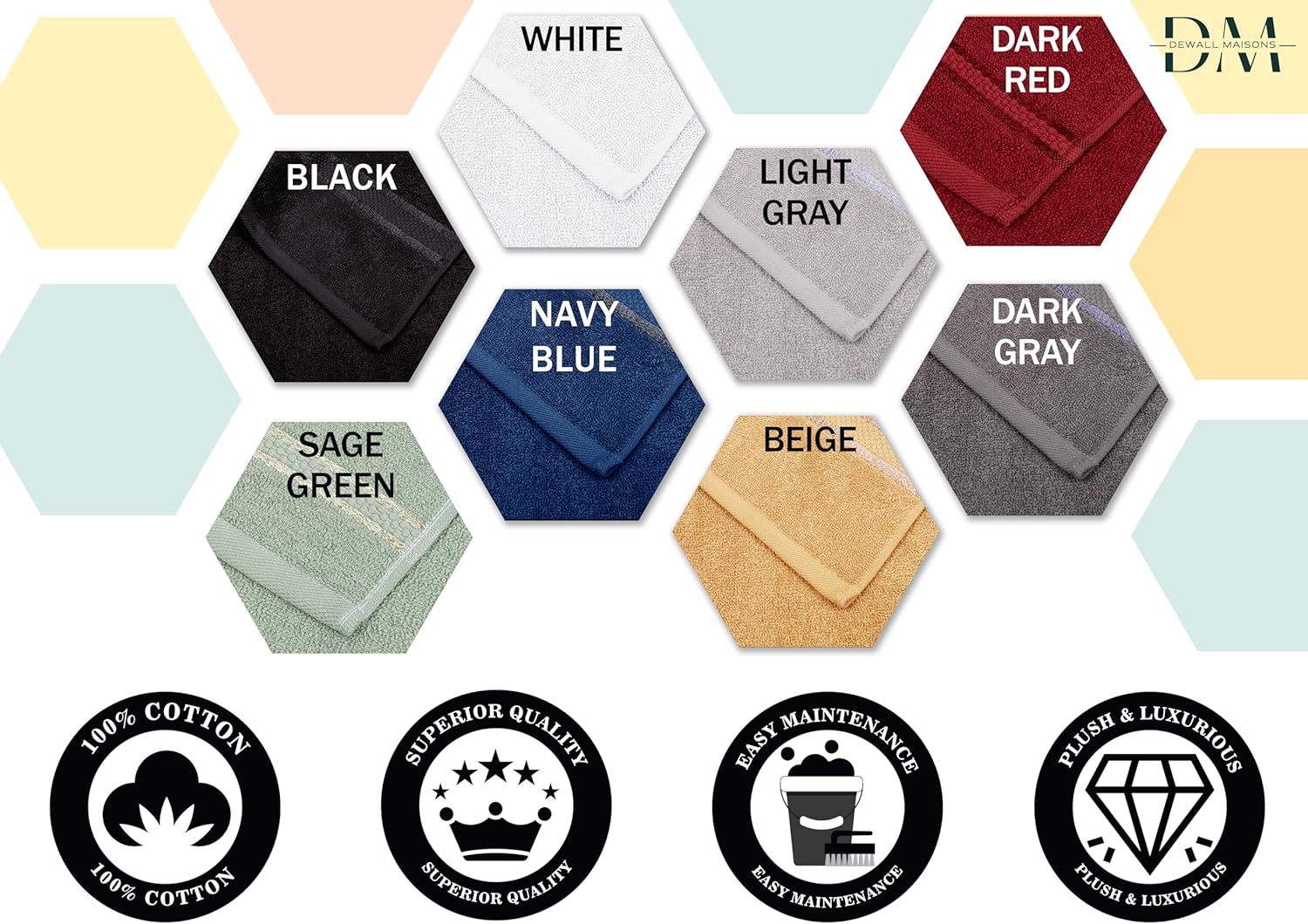 Premium 18-Piece Dark Grey Towel Set for Complete Bath Experience