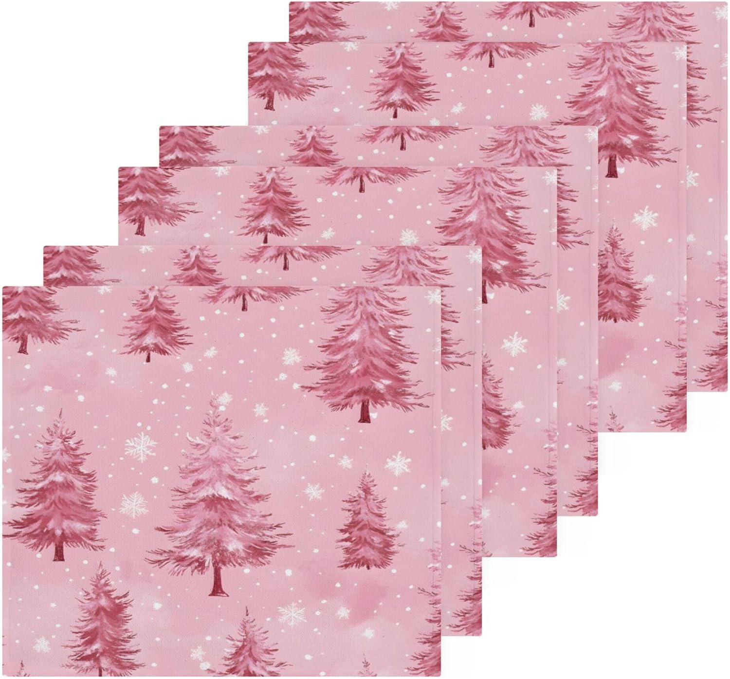 Xigua Trees and Snowflakes Washcloth Set for Bathroom and Kitchen