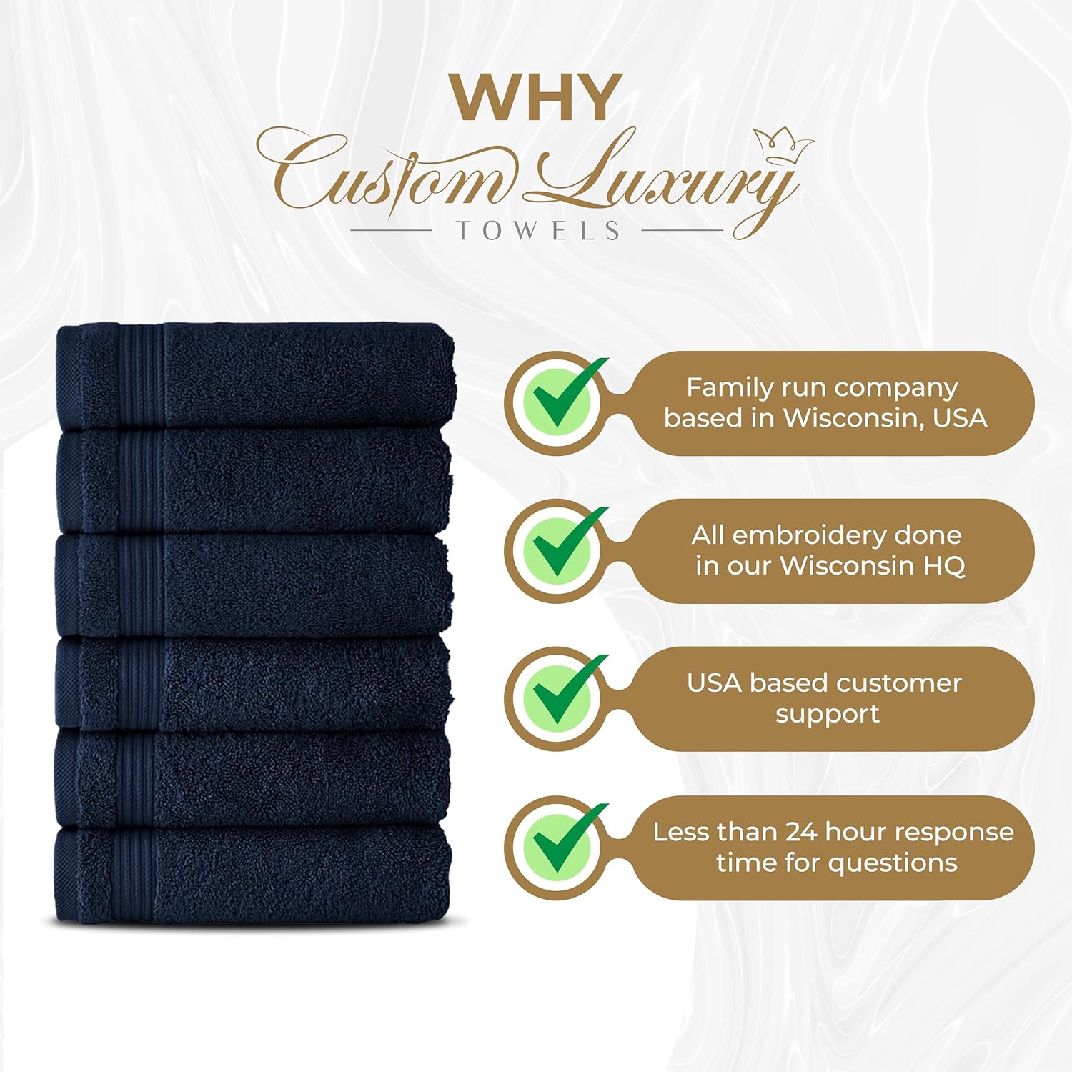 Monogrammed Luxury Hand Towels