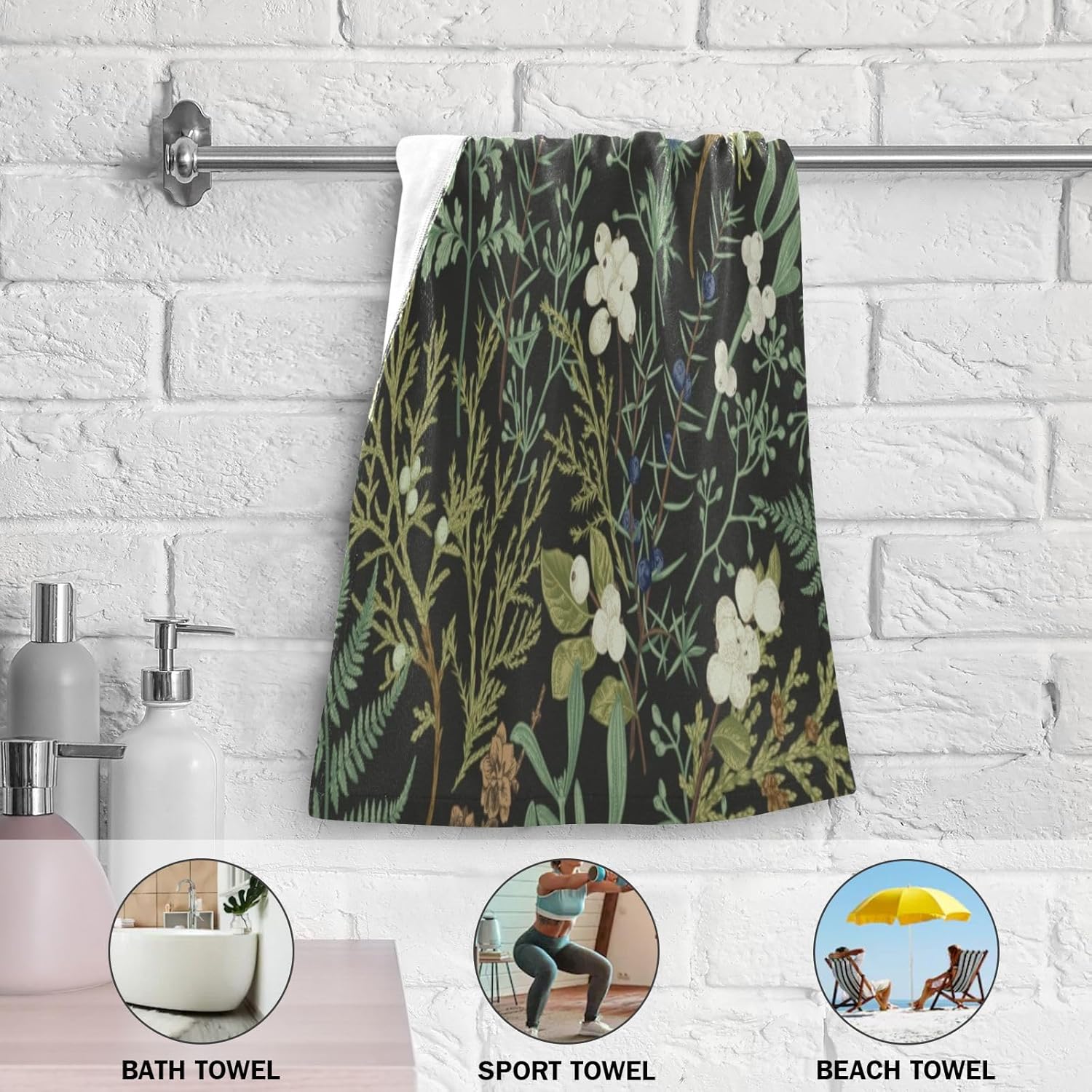 XALOGEER Botanical Floral Hand Towels Set