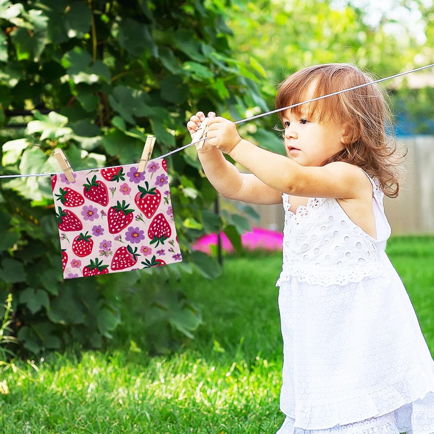 Strawberry Pure Cotton Washcloth Set Original Design