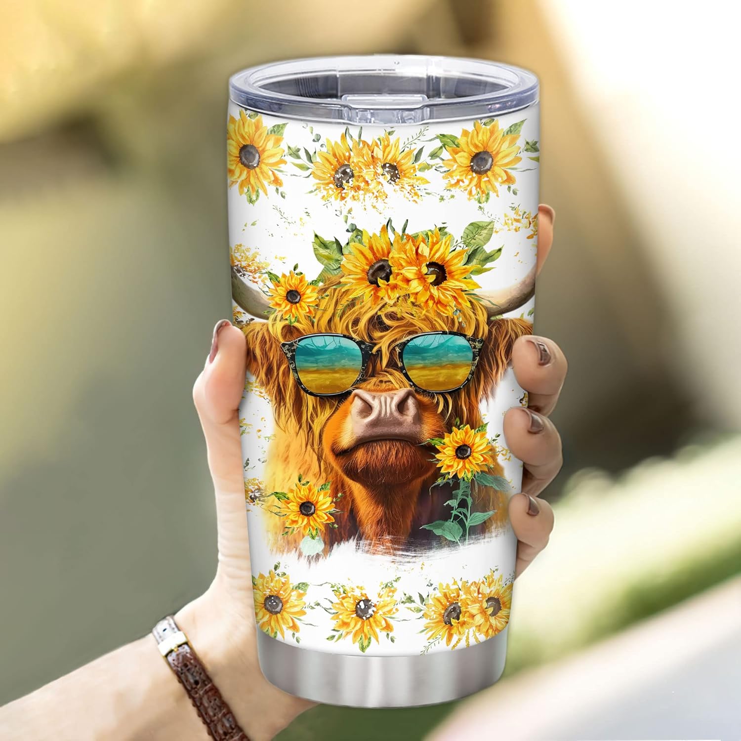 Hyturtle Customized Name Tumbler 20oz With Lid for Women