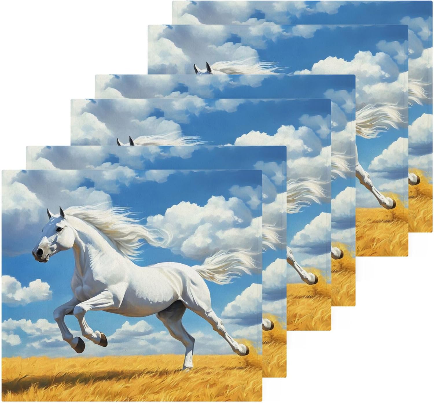 Xigua Horse Galloping Washcloths Set
