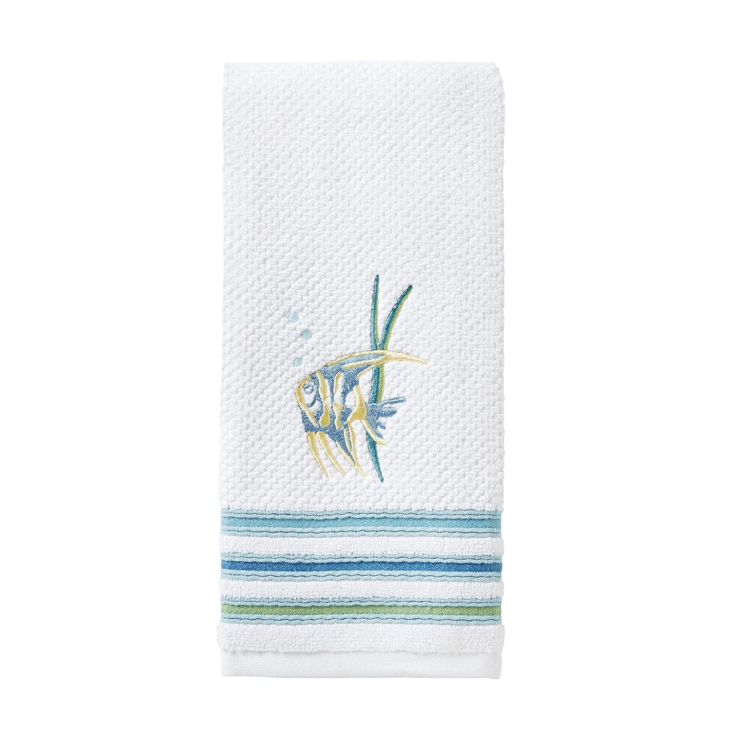 Elegant Ocean Watercolor Hand Towels White 2-Pack