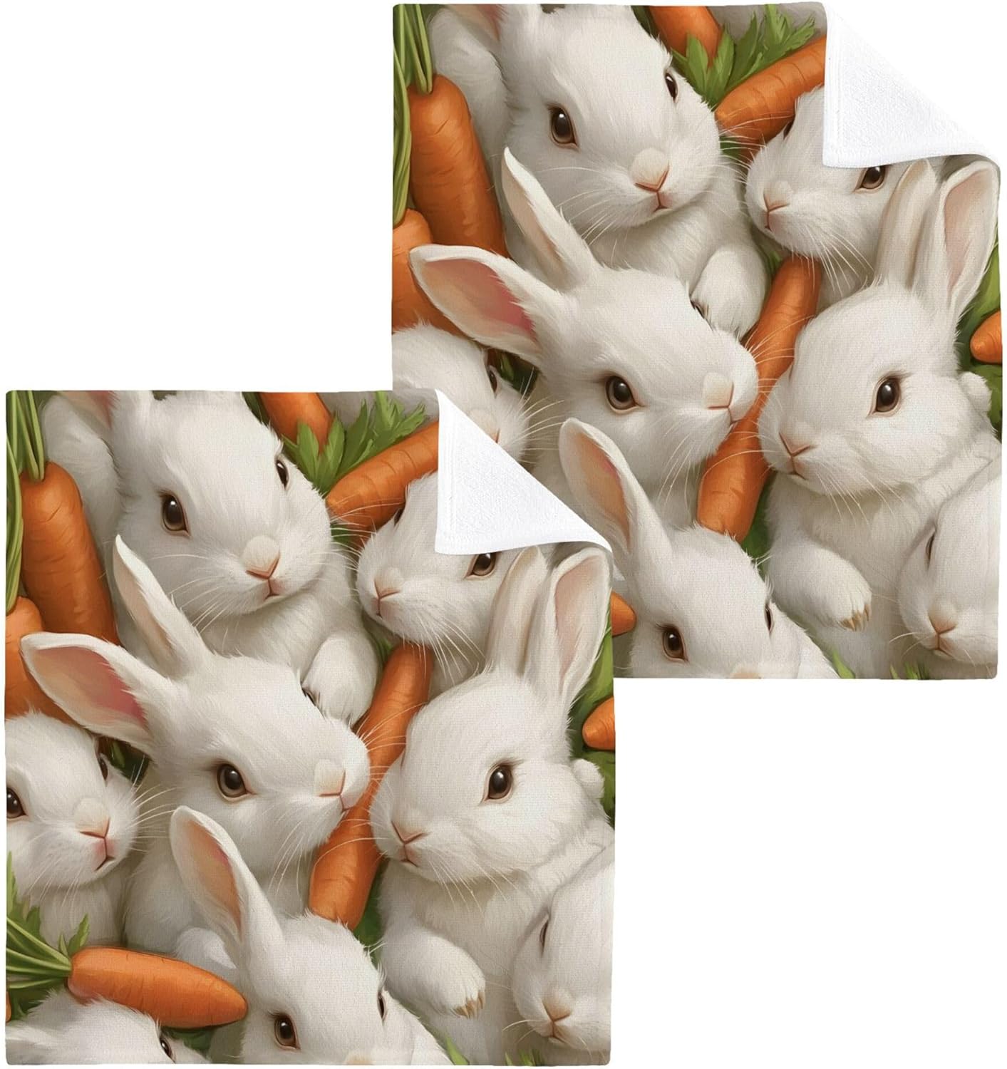 Luxurious Rabbit Washcloth Set for Babies and Kids