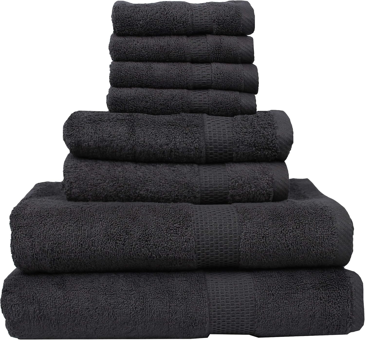 8-Piece Luxurious Combed Cotton Towel Set