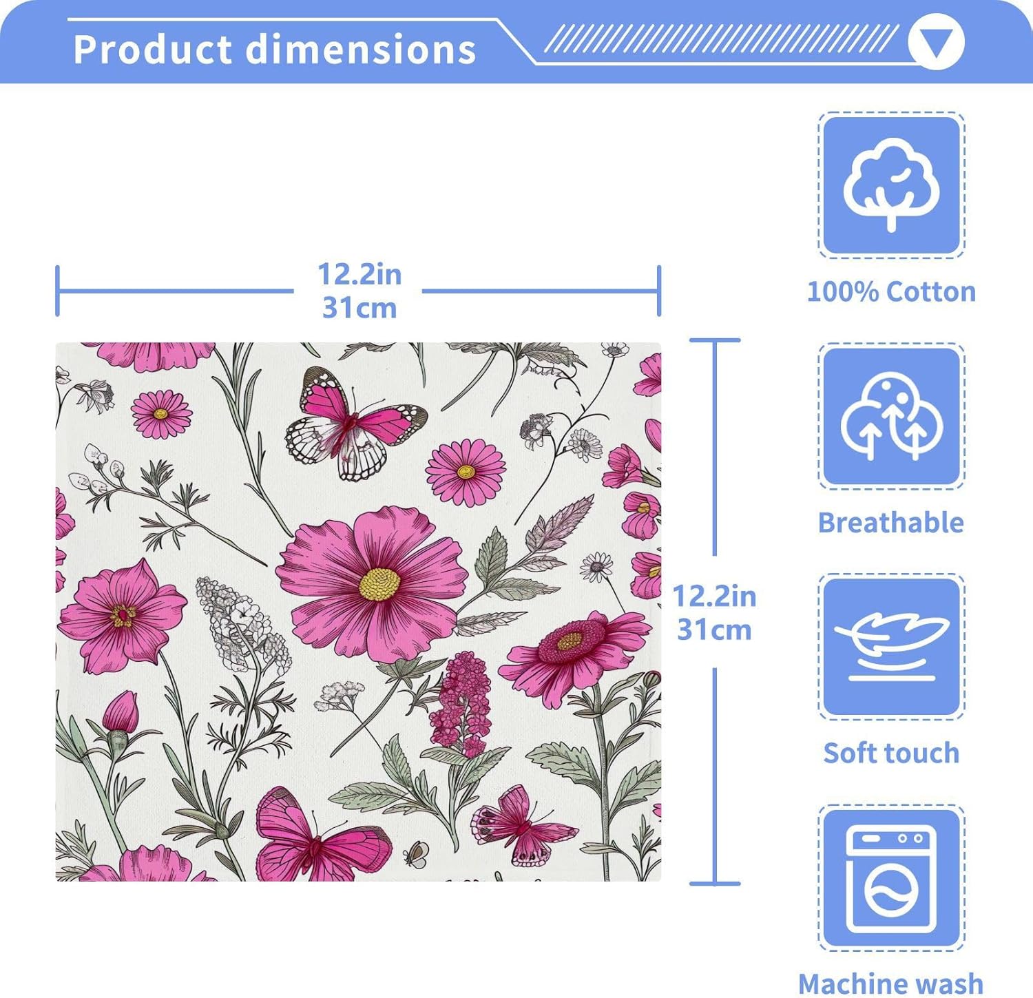 Perfect Size Soft Absorbent Cotton Washcloth Set for Baby