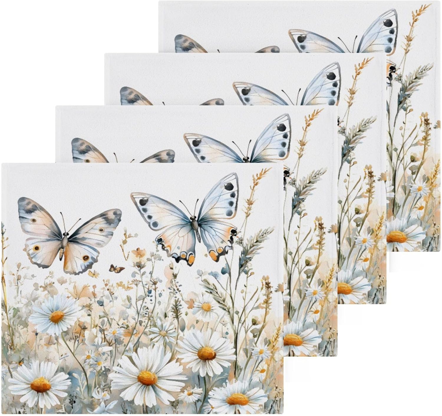 Xigua Wildflowers Multi-Purpose Washcloth Set for Fast Drying