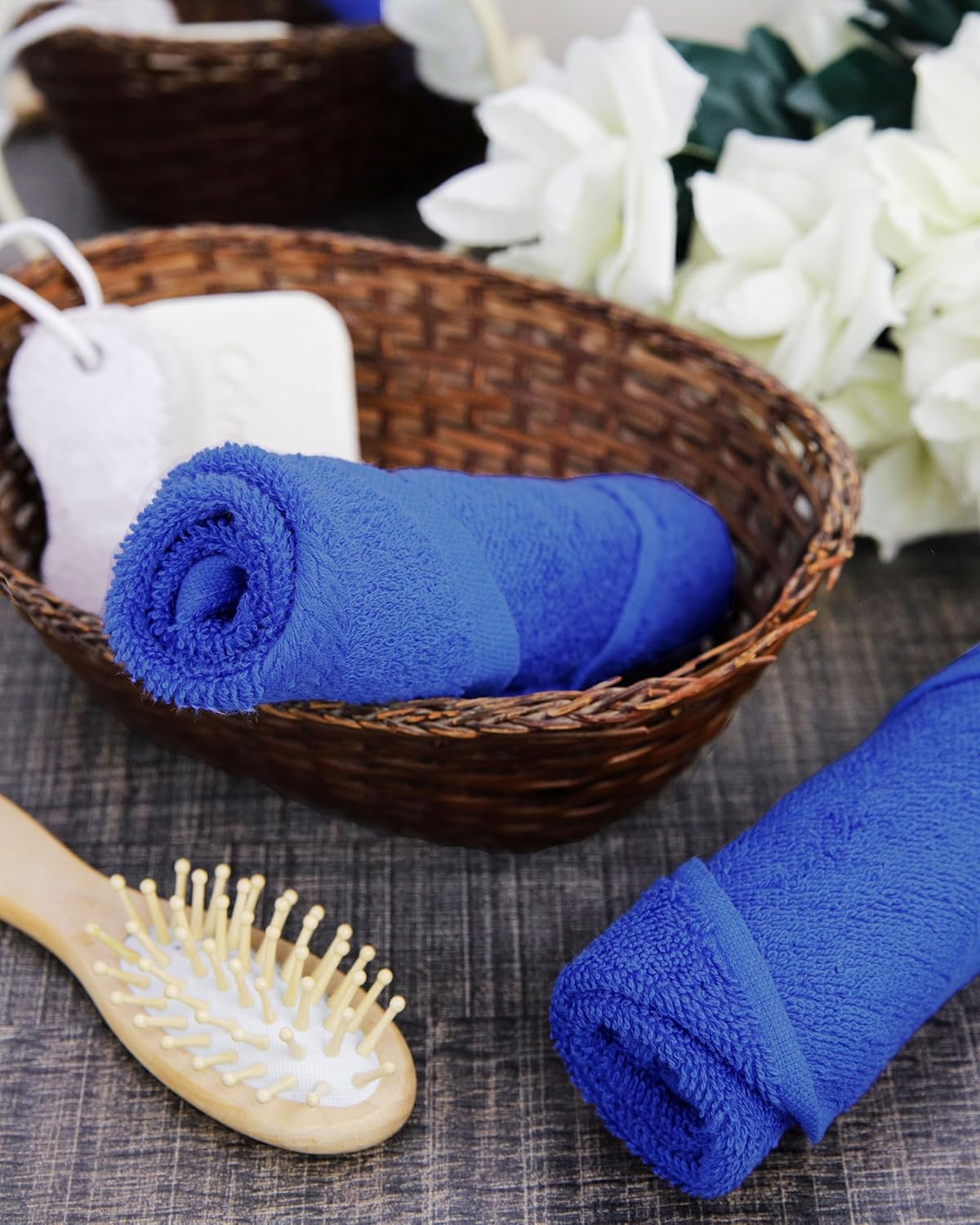 13x13 Premium Washcloth Set - Pack of 4 Royal Blue