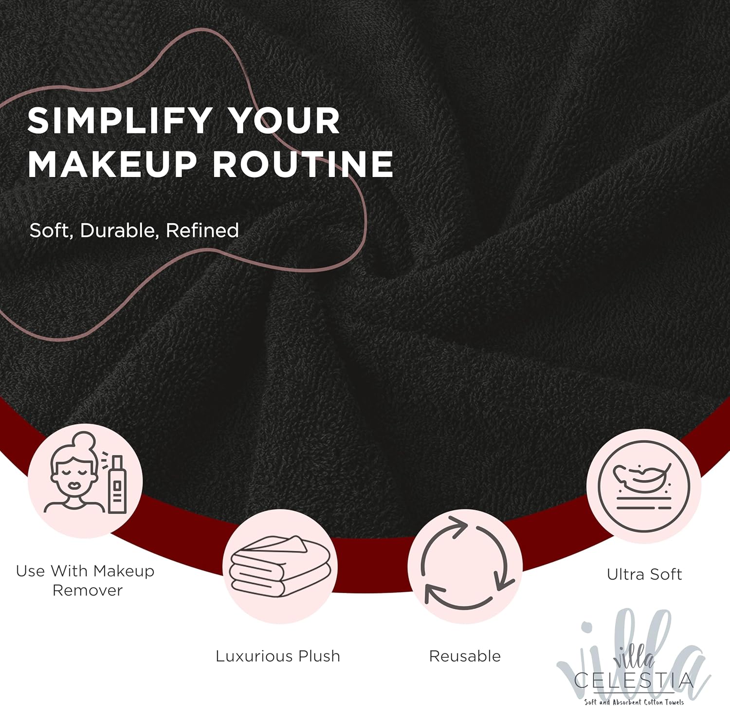 Villa Celestia Luxury Reusable 4-Piece Makeup Remover Set for Face