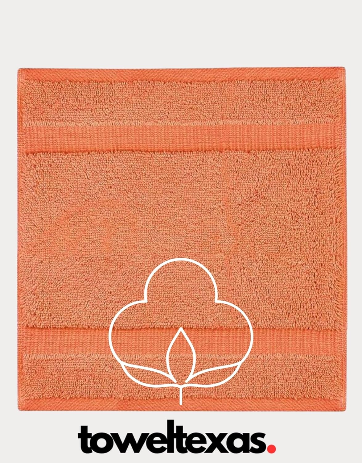 4-Piece Washcloth Set Soft Absorbent Cotton Washcloths Orange