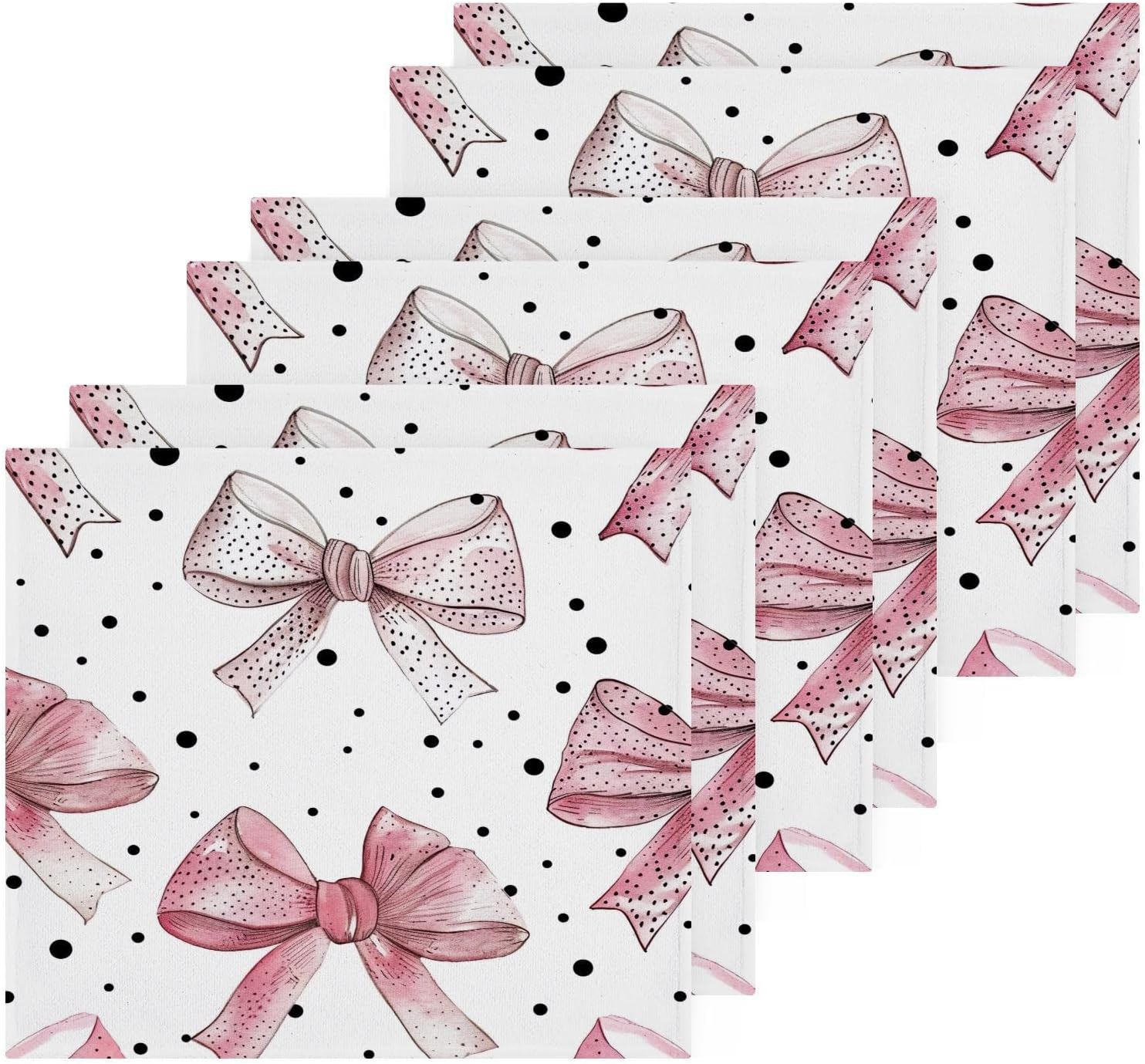 YETTASBIN Bow Pink Washcloths 2 Pack