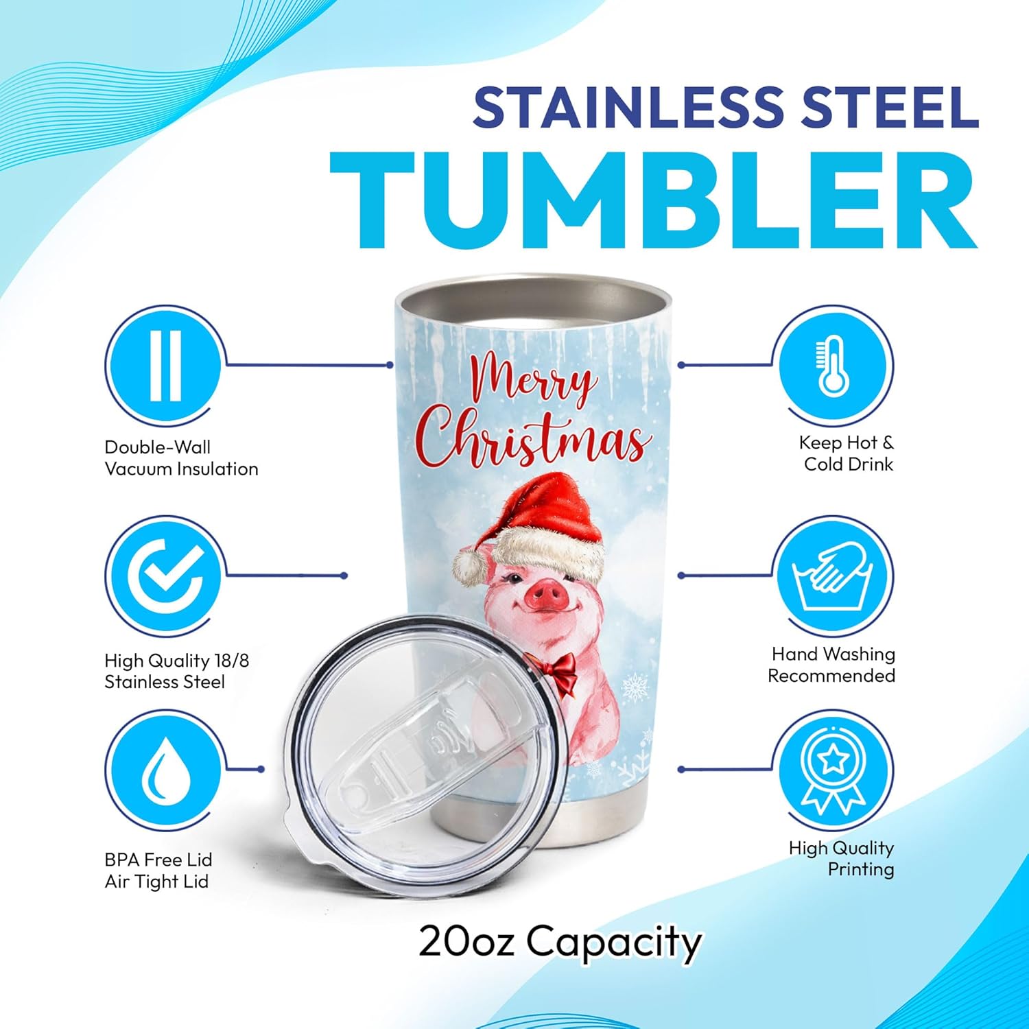 Stainless Steel Tumbler for Coffee Tea or agua vitae