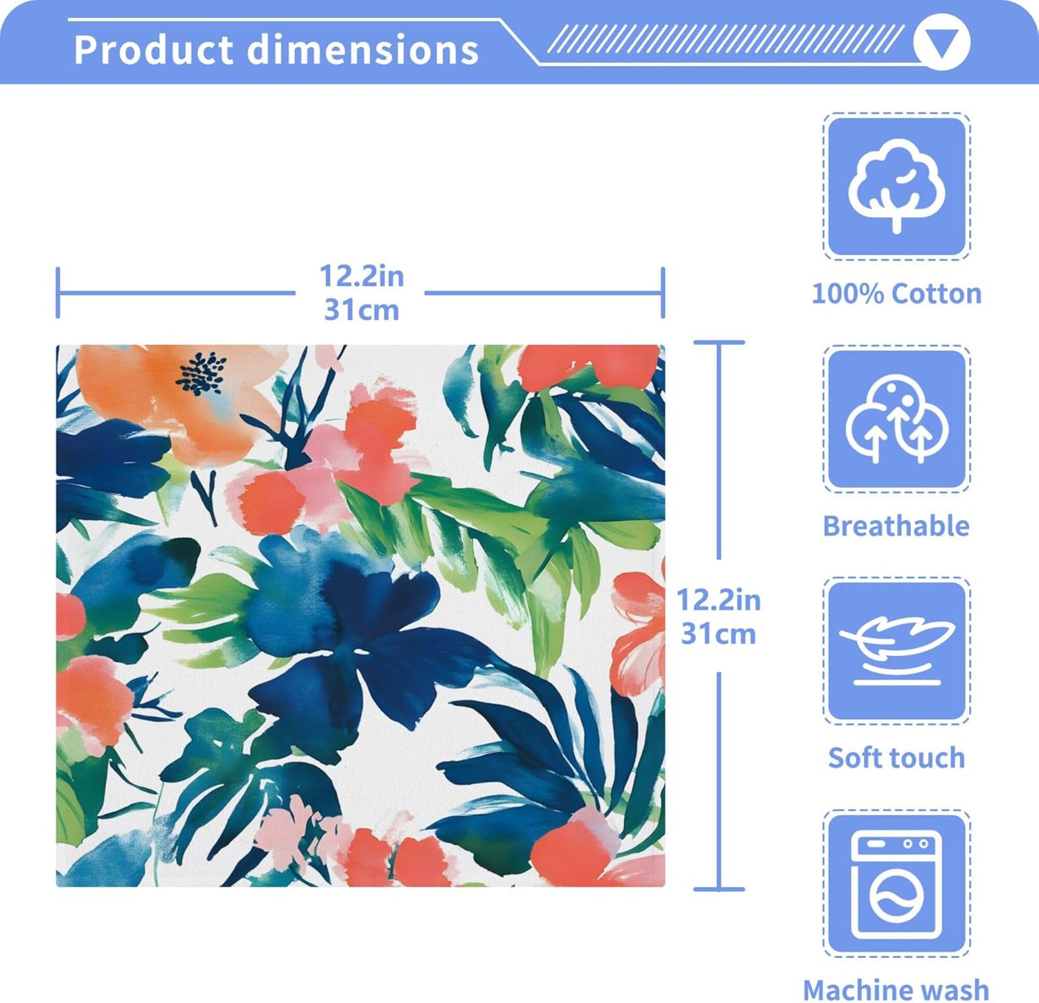 Cute Watercolor Washcloths for Hygiene Style