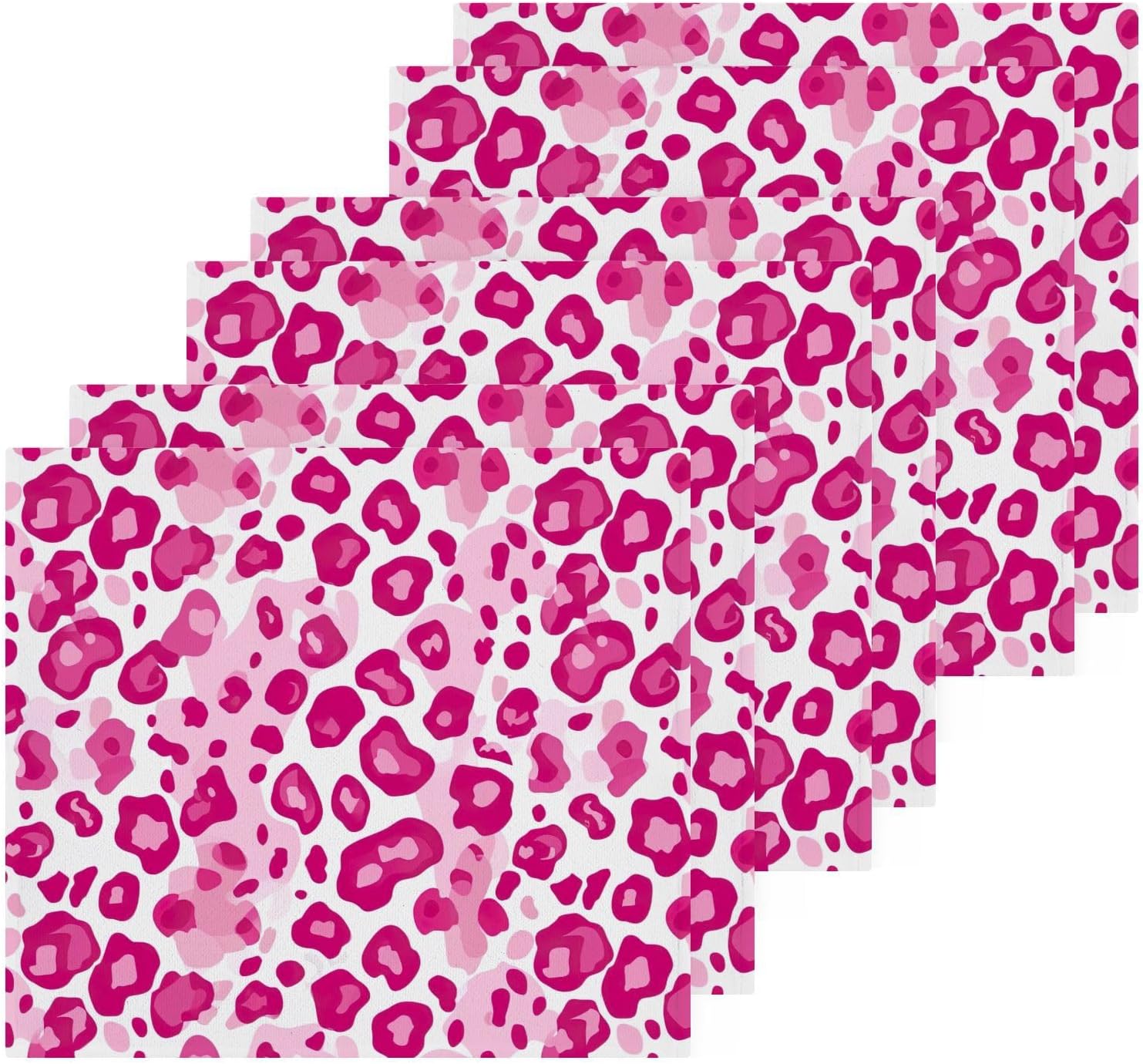 Pink Leopard Washcloths 2-Pack Soft Reusable Cotton Face Towels