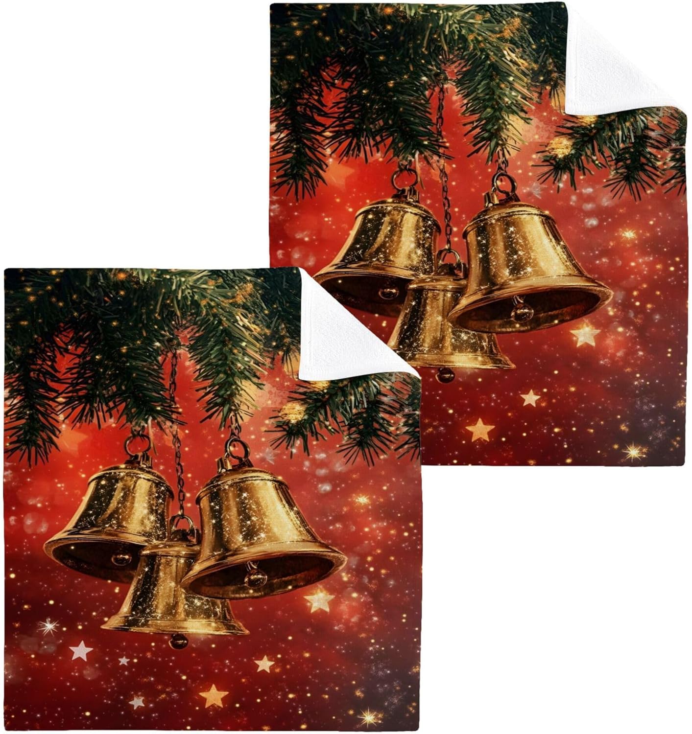 Xigua Golden Bells Washcloth Set Ultra Soft Hypoallergenic 12x12 Fast Drying Machine Washable