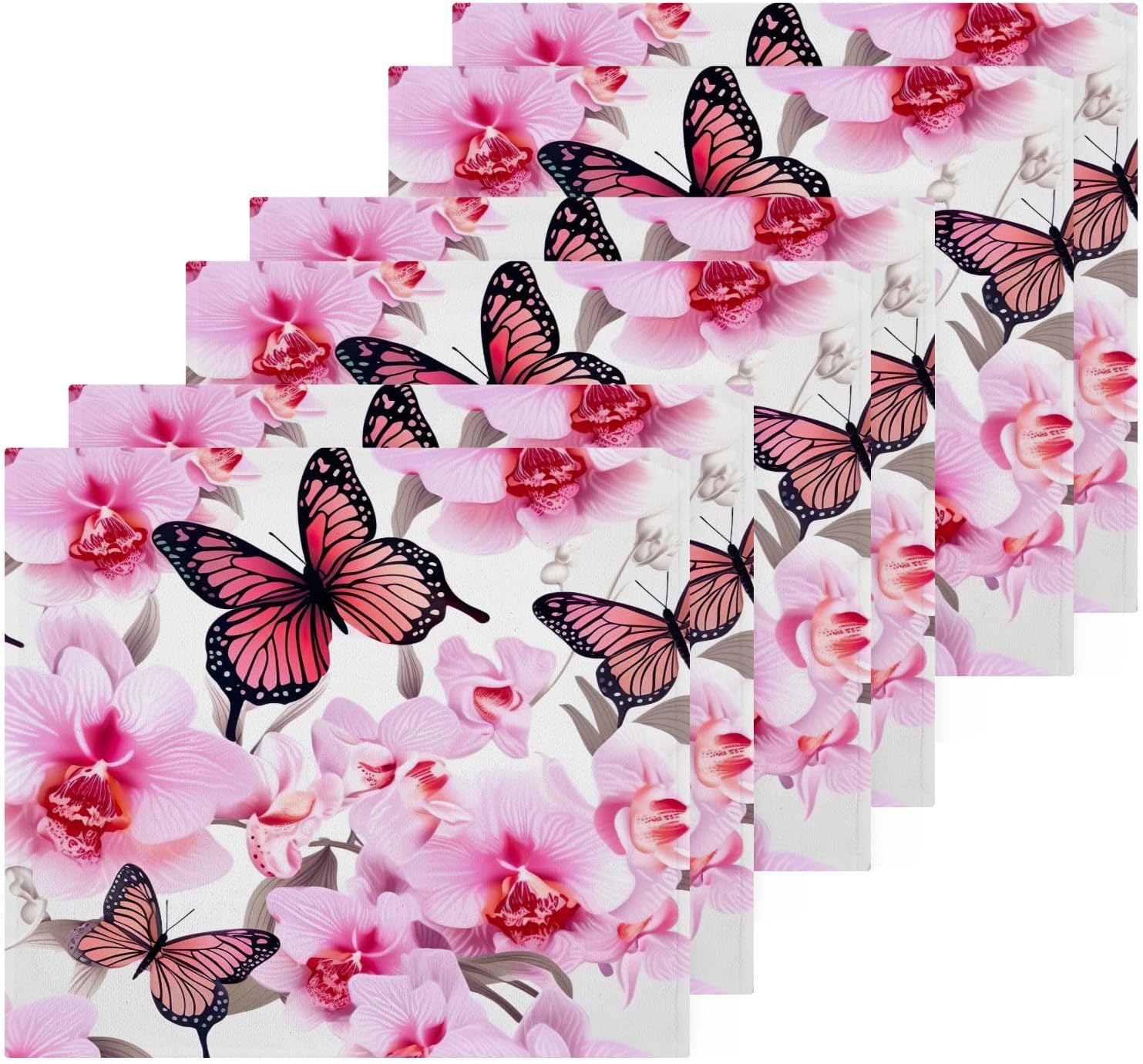 YETTASBINButterfly Flower Washcloth Set 2-Pack