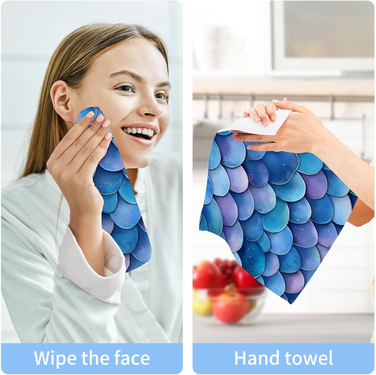 Xigua Washcloth Set - Fast Drying Face Body Towels 12x12 inch Set