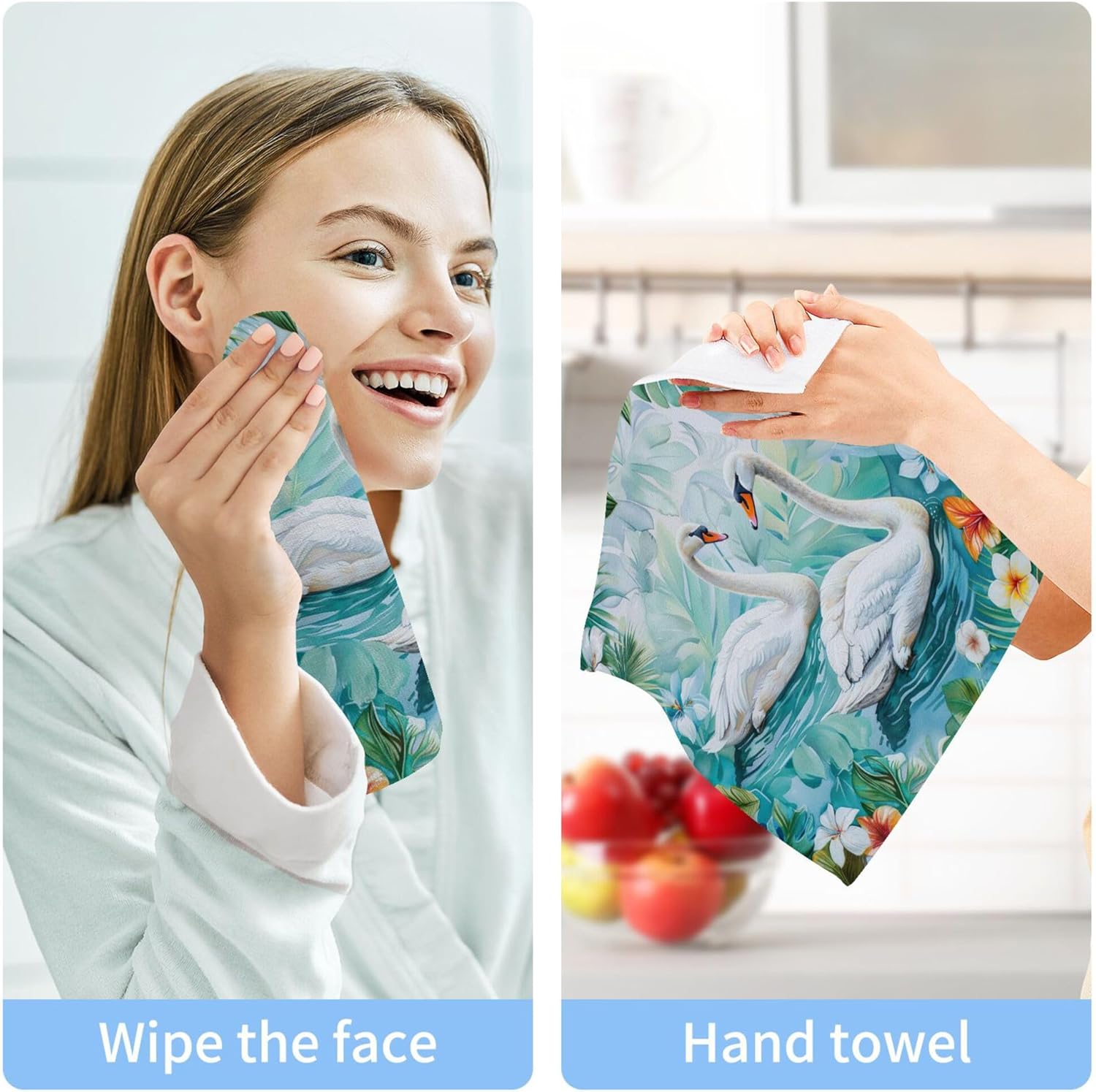 Xigua Swan Washcloth Set - Fast Drying Absorbent
