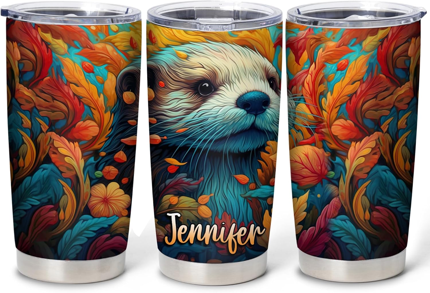 Hyturtle Otter Lovers Personalized Tumbler