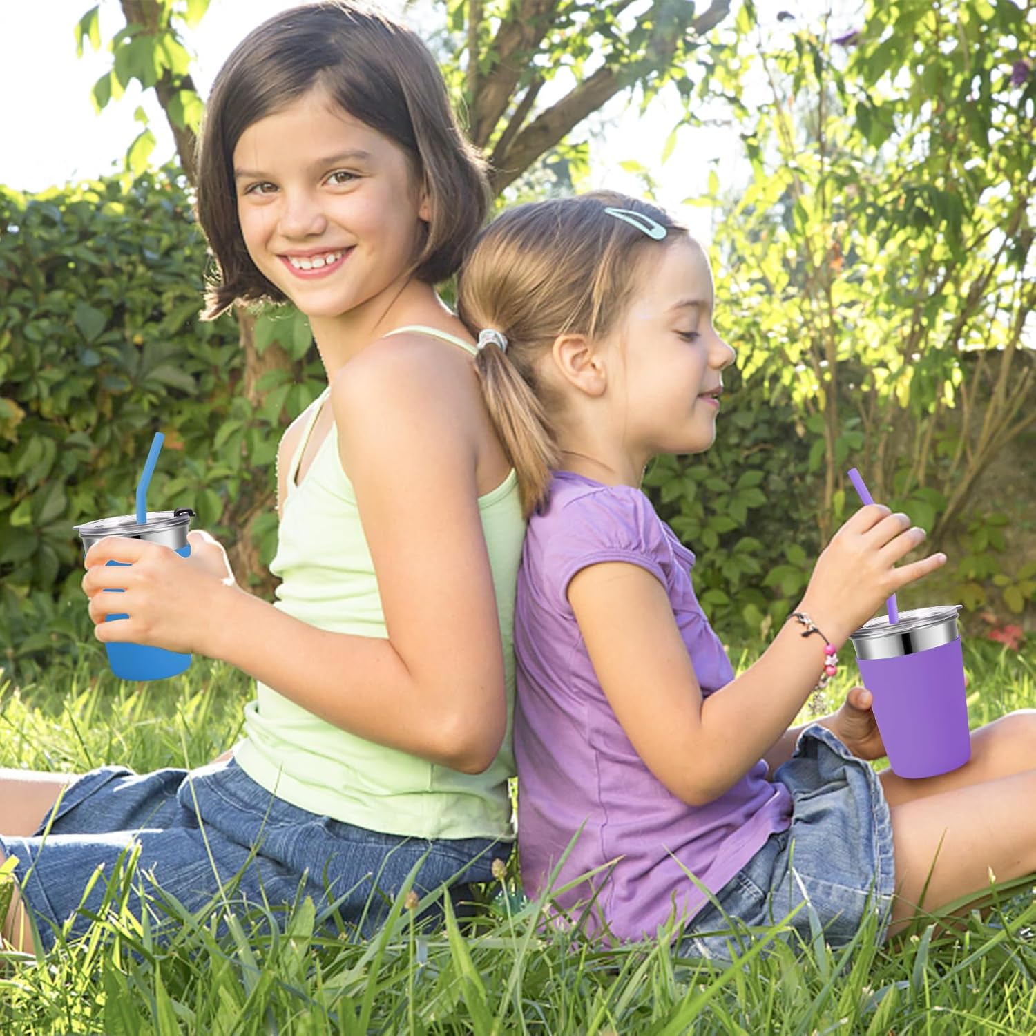 Fun Durable Kids Cup Set with Straws for Travel Gifting