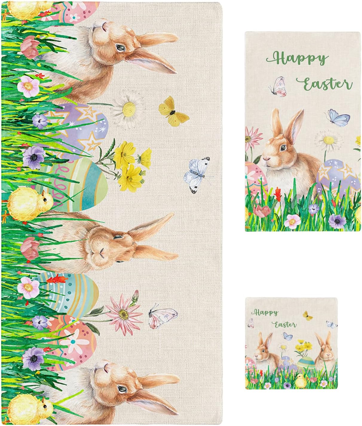 Easter-Themed bath towel set with soft and absorbent towels