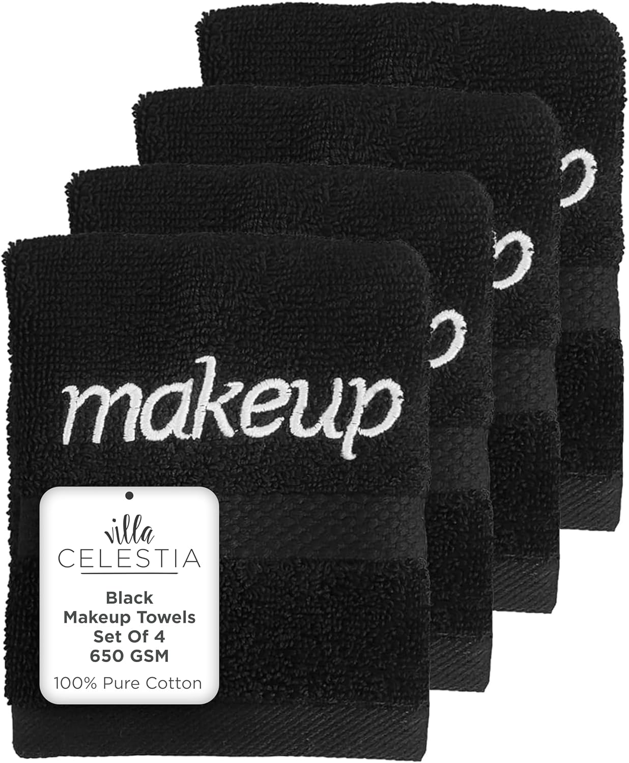 Villa Celestia Luxury Reusable 4-Piece Makeup Remover Set for Face