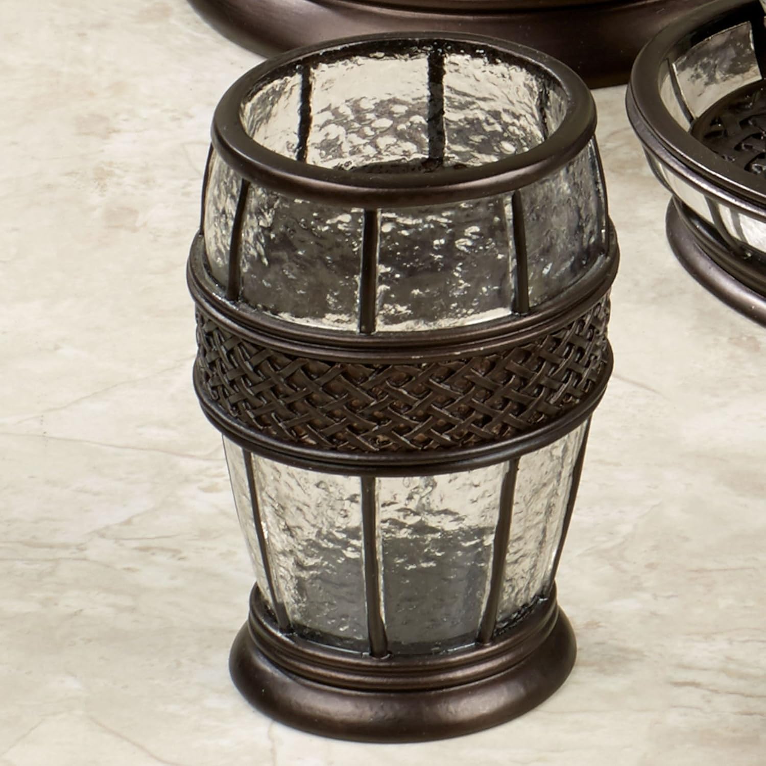 Nu Steel Resin Ice Tumbler Cup for Bathroom Storage
