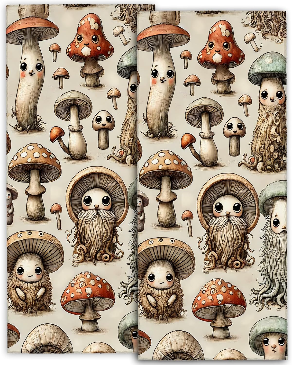 Mushroom-shaped Hand Towels for Women Girls 2-Pack