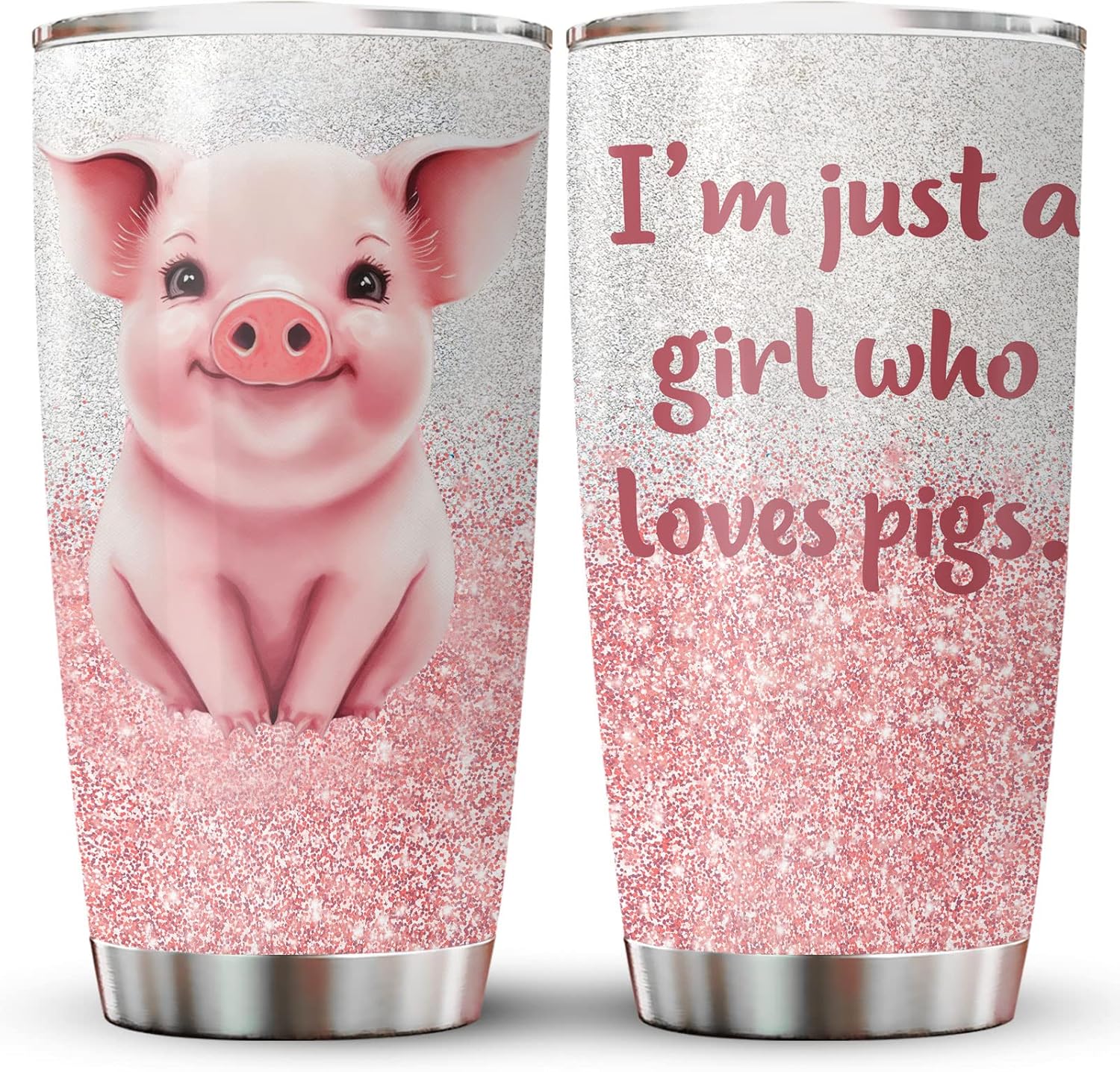Just a Girl Who Loves Pigs Tumbler with Lid 20oz