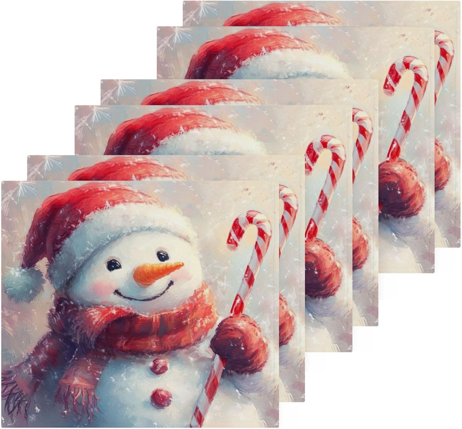Xigua Cute Snowmen Washcloth Set Glowing-Fast Drying Towels for Hand Face