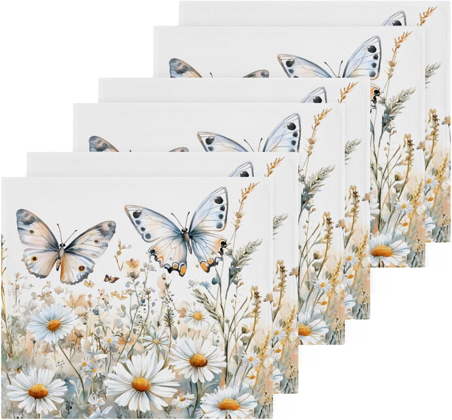 Xigua Wildflowers Multi-Purpose Washcloth Set for Fast Drying