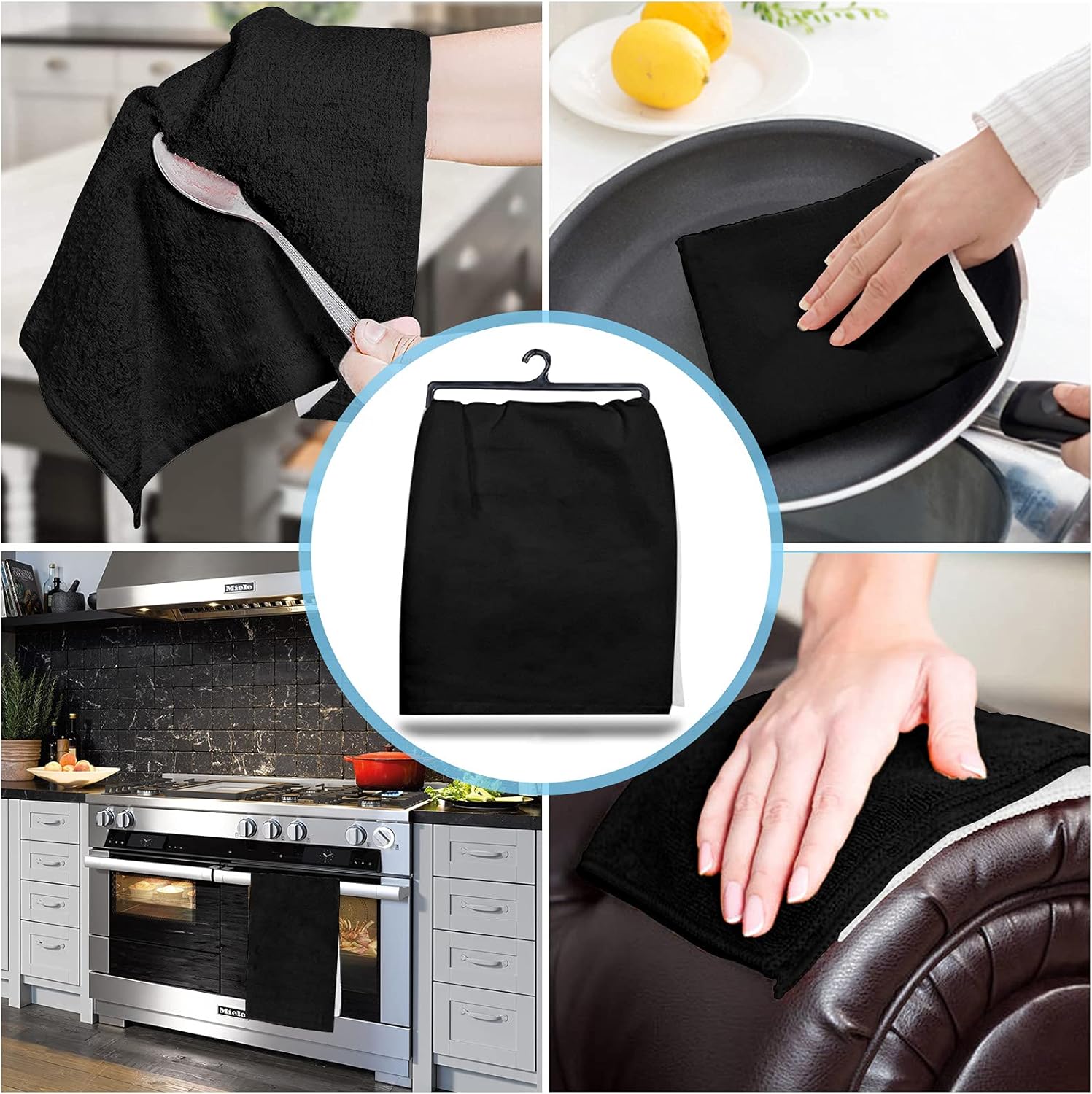 4-Pack Multi-Purpose Kitchen Towels Absorbent Durable and Easy to Dry