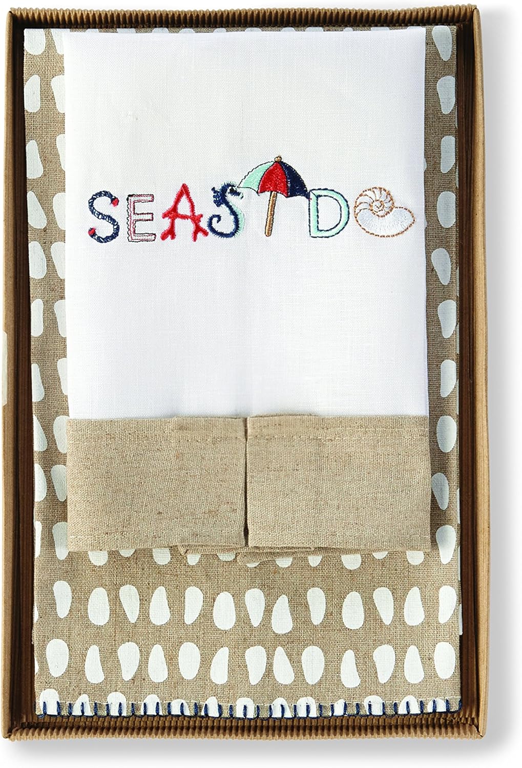 Mud Pie Seaside Linen Bath Towels Set