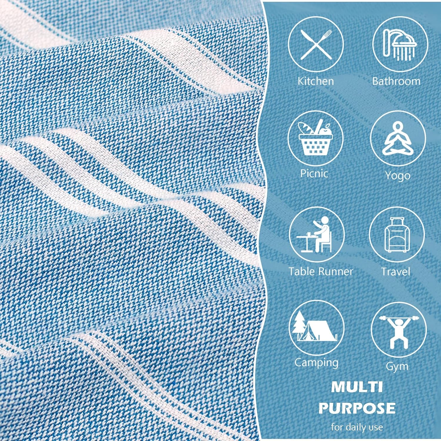 Double the Absorbency 16x40-Inch Cotton Hand Towels for Efficient Cleaning