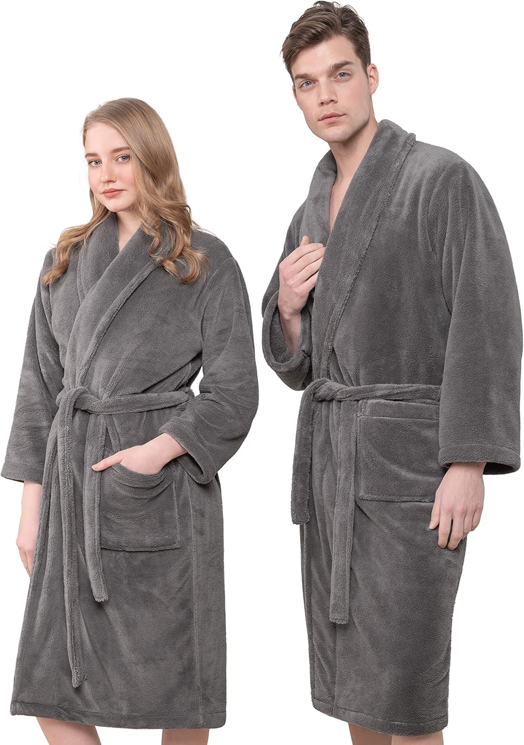 American Soft Linen MediumLarge Unisex Robe 6-Piece Towel Set Bundle Boho Vibes