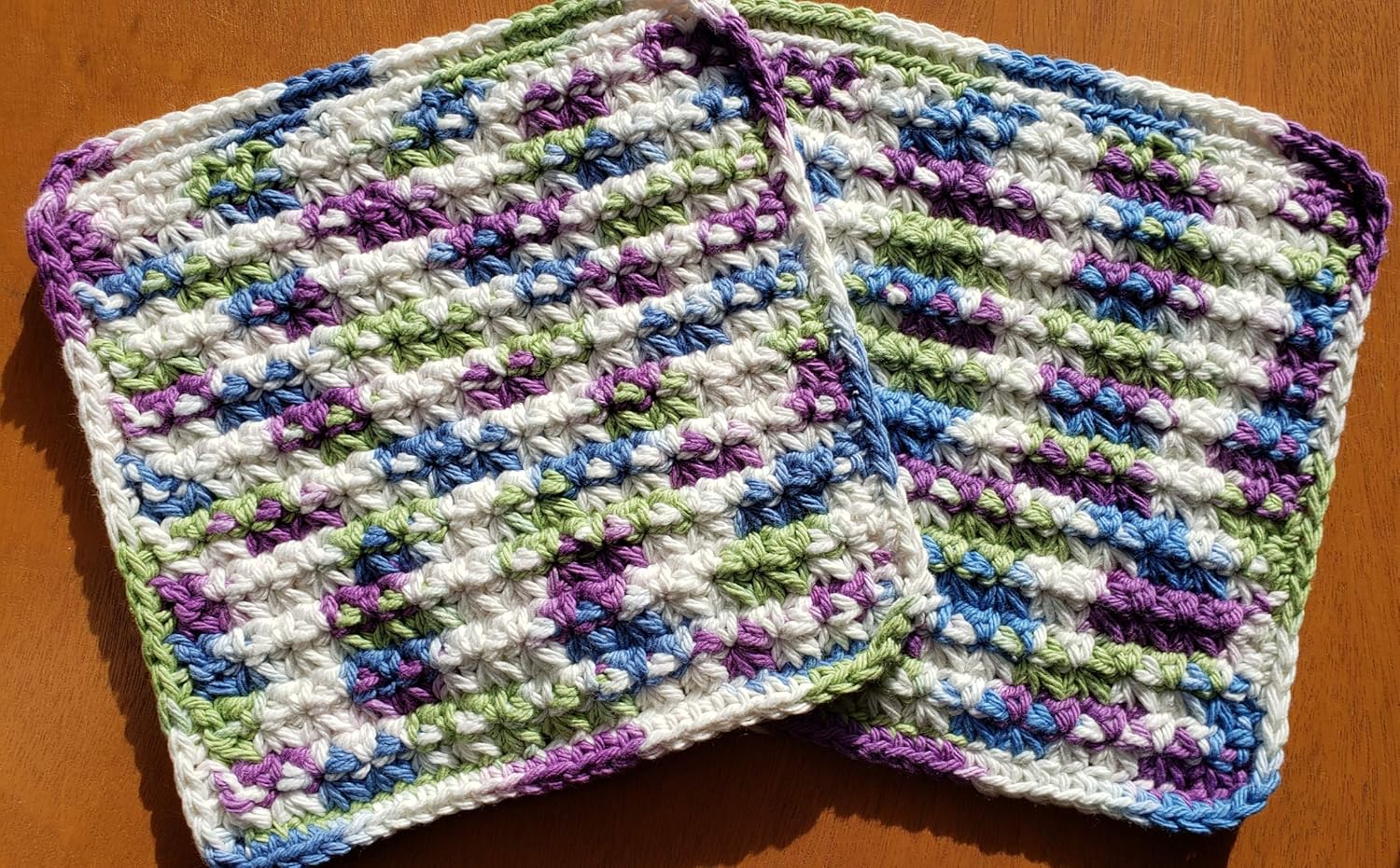 Handmade crochet 100 cotton washcloth set 75 inch