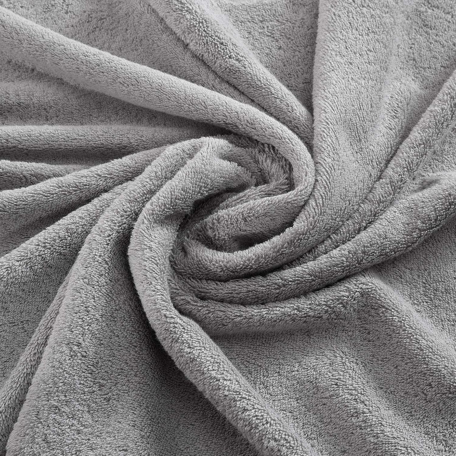 Ephesos Personalized bath towel set custom embroidery 2-pieces soft elegant grey