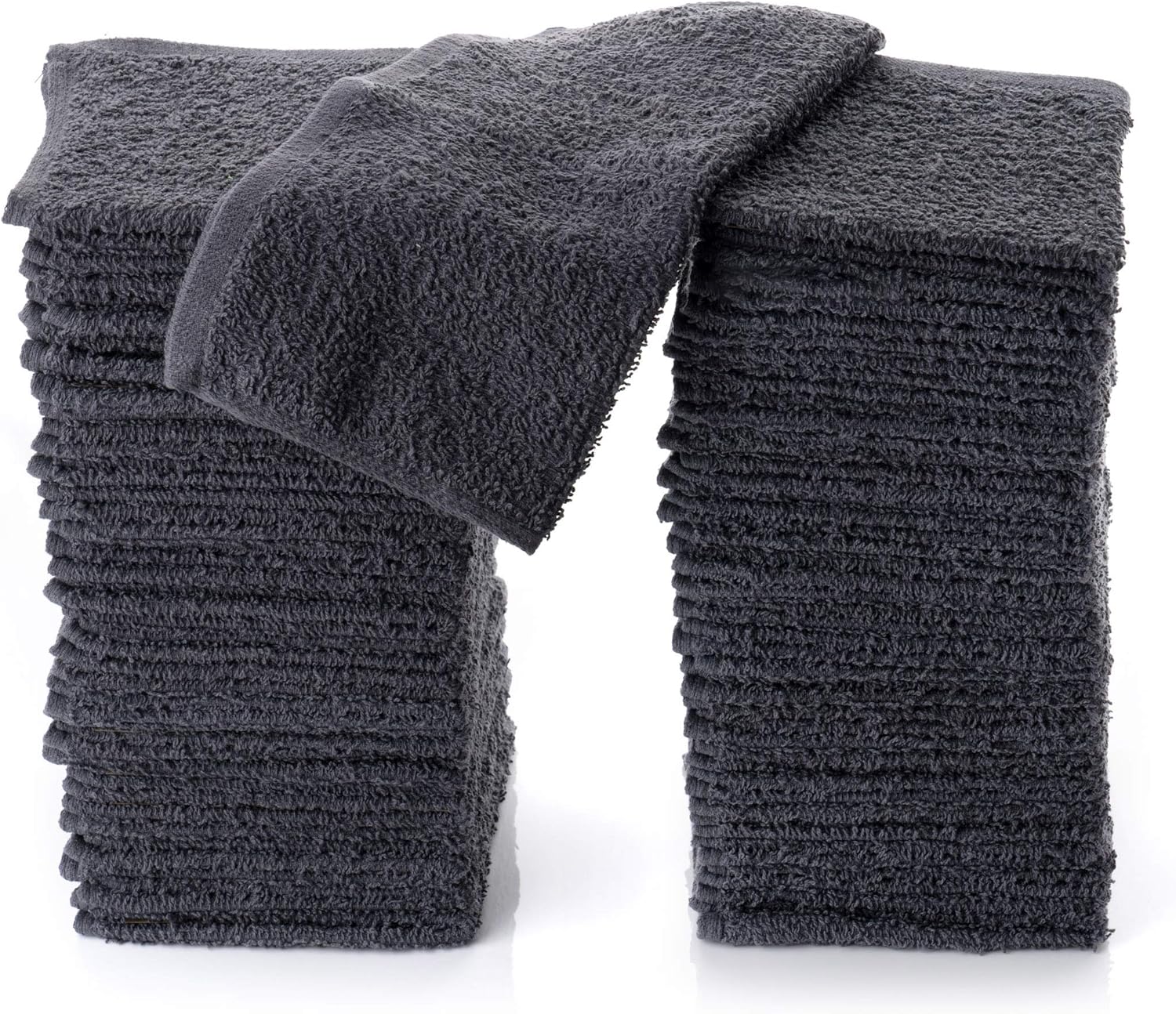 SIMPLI-MAGIC Gray Washcloths 24 Count 12x12