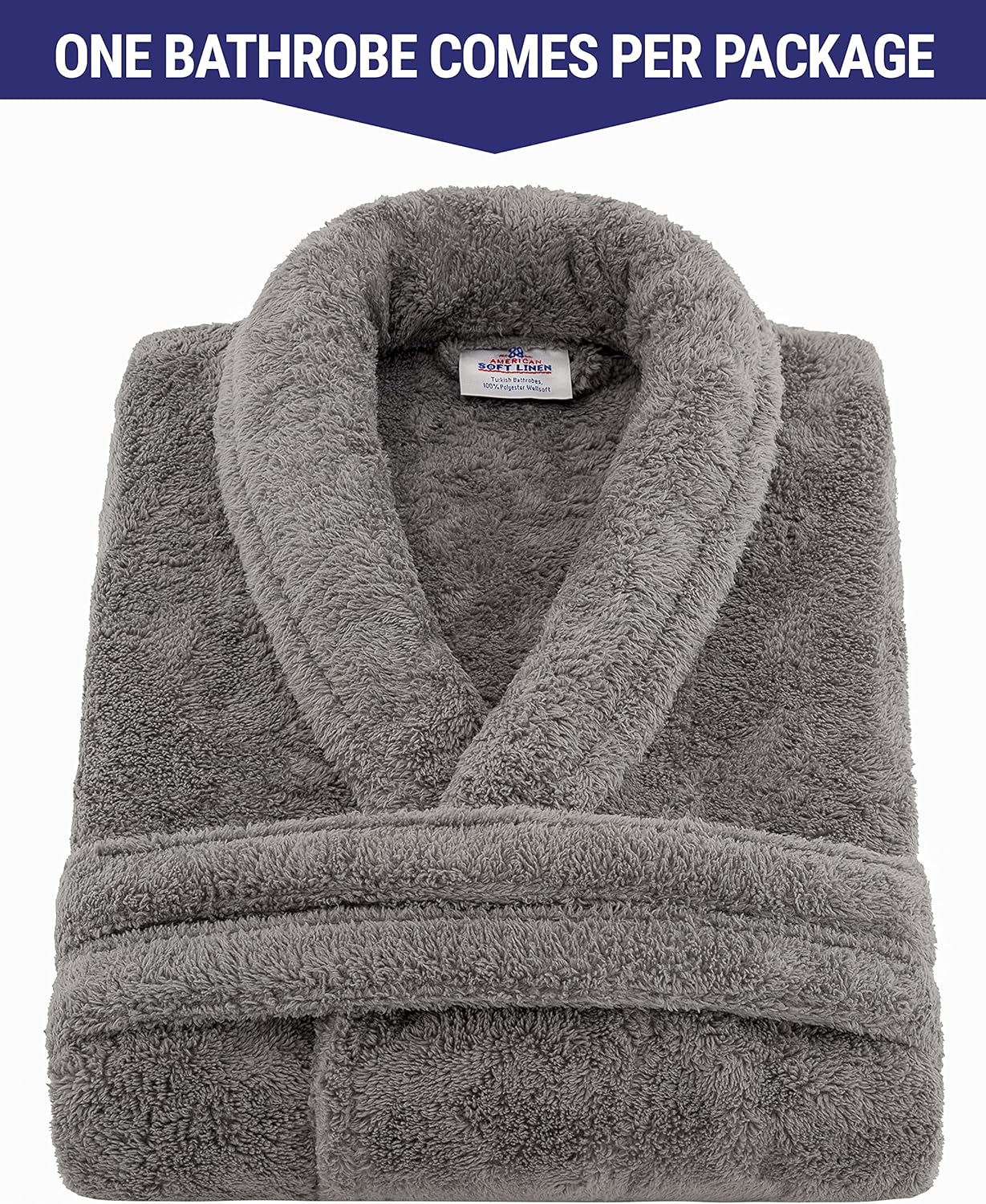 American Soft Linen MediumLarge Unisex Robe 6-Piece Towel Set Bundle Boho Vibes