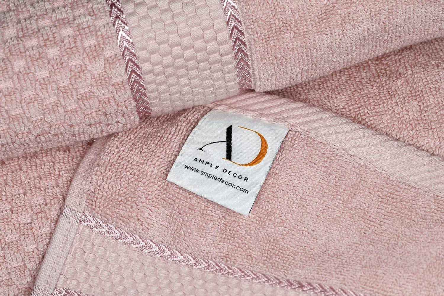 100 Cotton Soft Pink Washcloths Set of 5