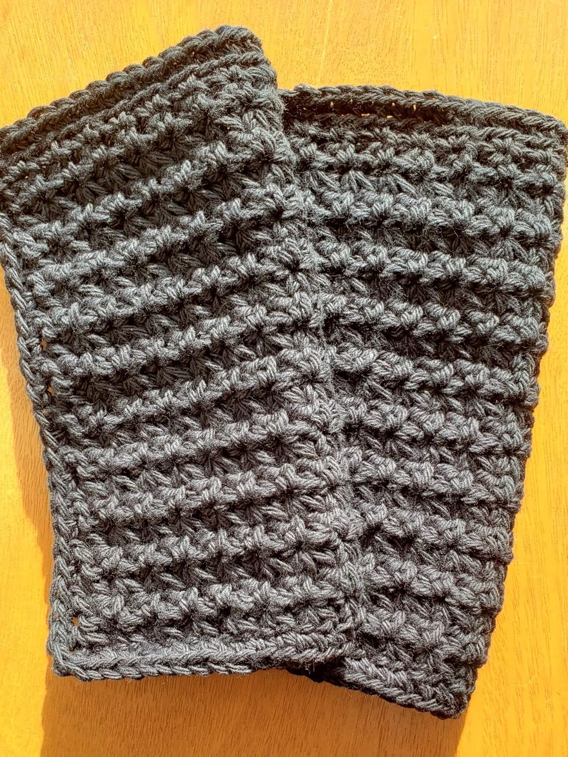 HandmadePremium Thick Cotton Washcloths Dishcloths 100 Cotton 75x11 Black Set of 2