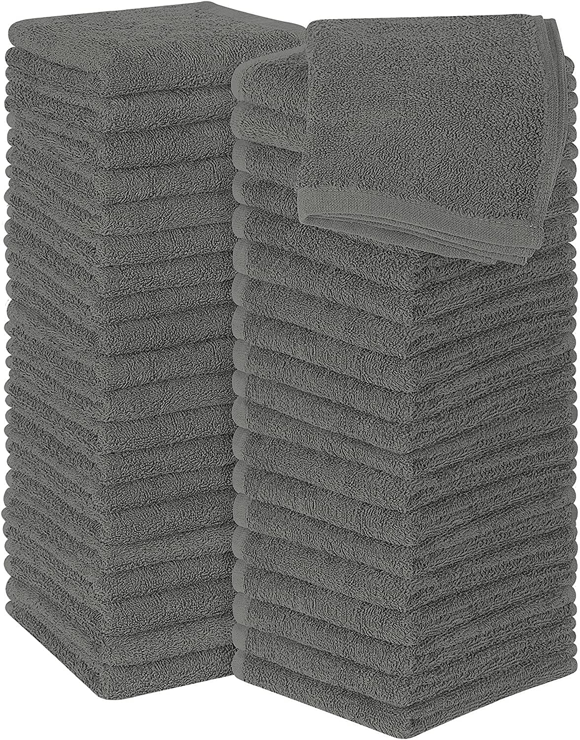 SIMPLI-MAGIC Gray Washcloths 24 Count 12x12