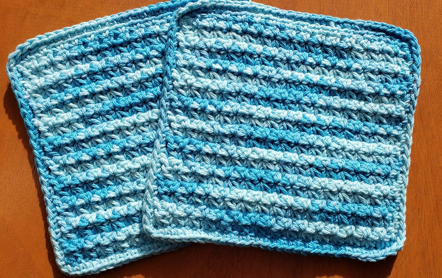 Handmade crochet washcloths dishcloths thick 100 cotton pool set