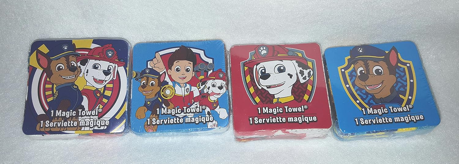 Nickelodeon Nick Jr Paw Patrol Magic Towel Set of 4 Washcloths