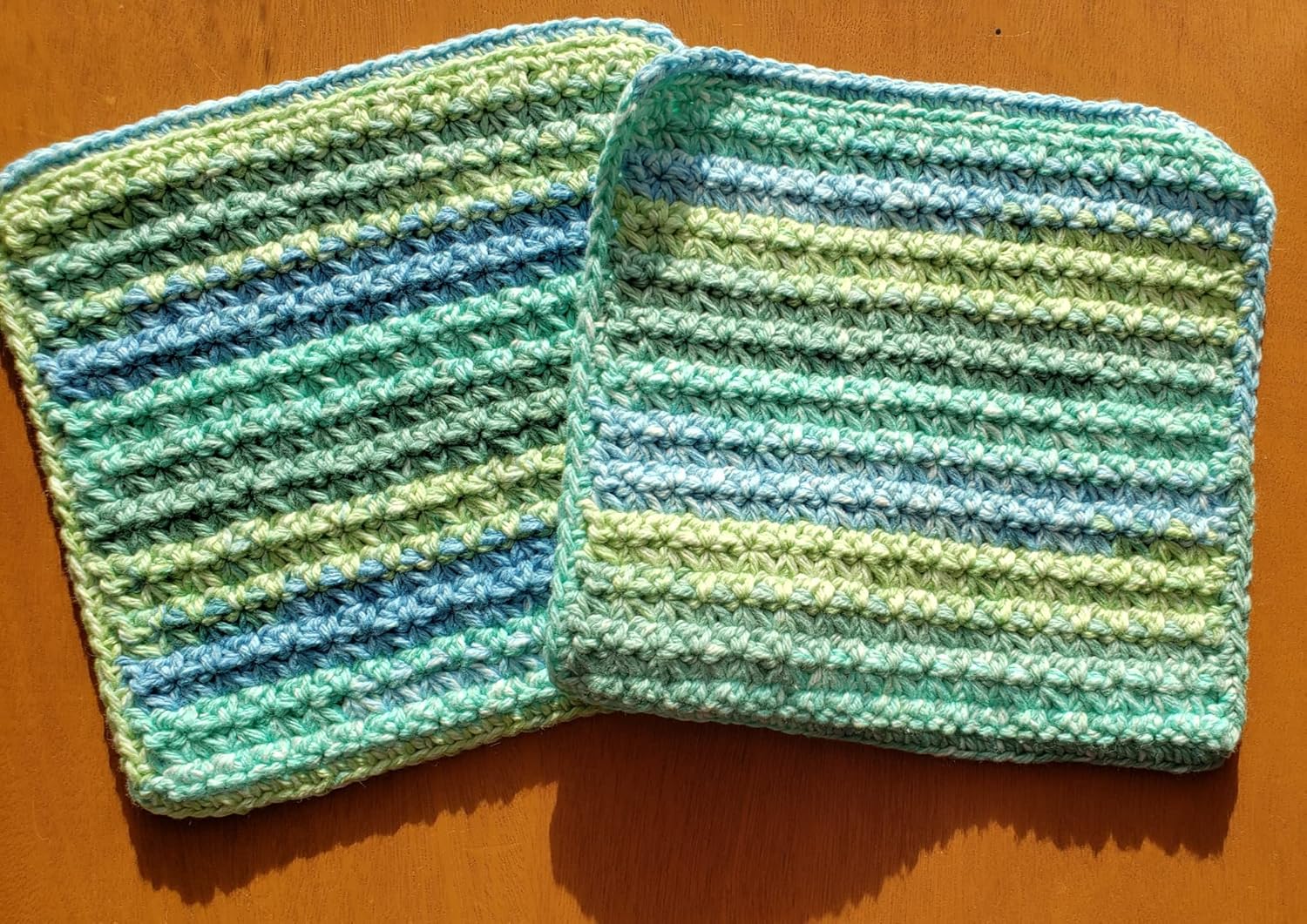 Perfect Handmade Crochet Washcloth Dishcloth Set 100 Cotton x2 75
