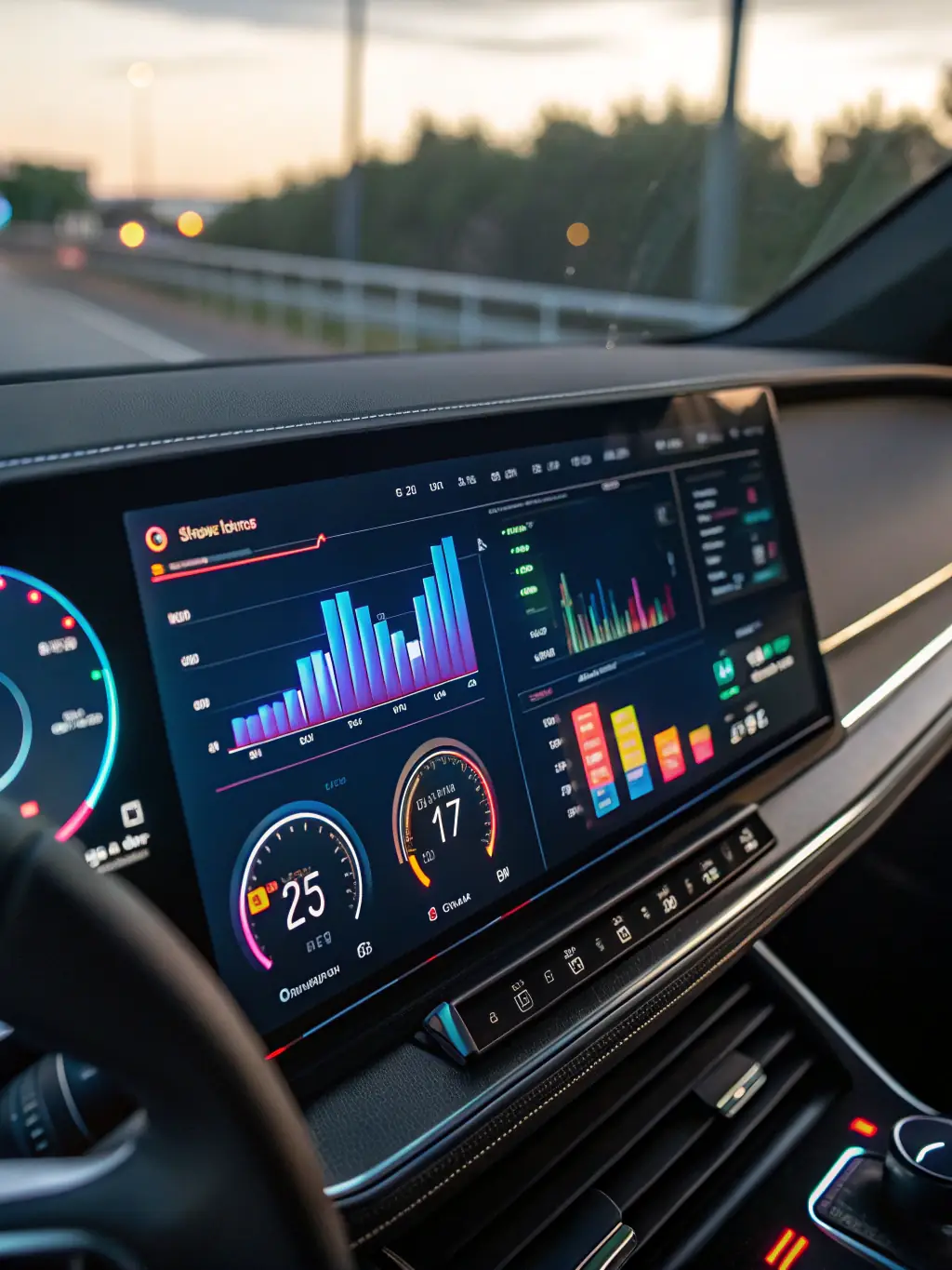 A digital interface displaying real-time energy consumption data and AI-driven recommendations for optimizing energy usage in a commercial building.